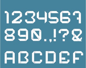 Origami font / Origami letters
