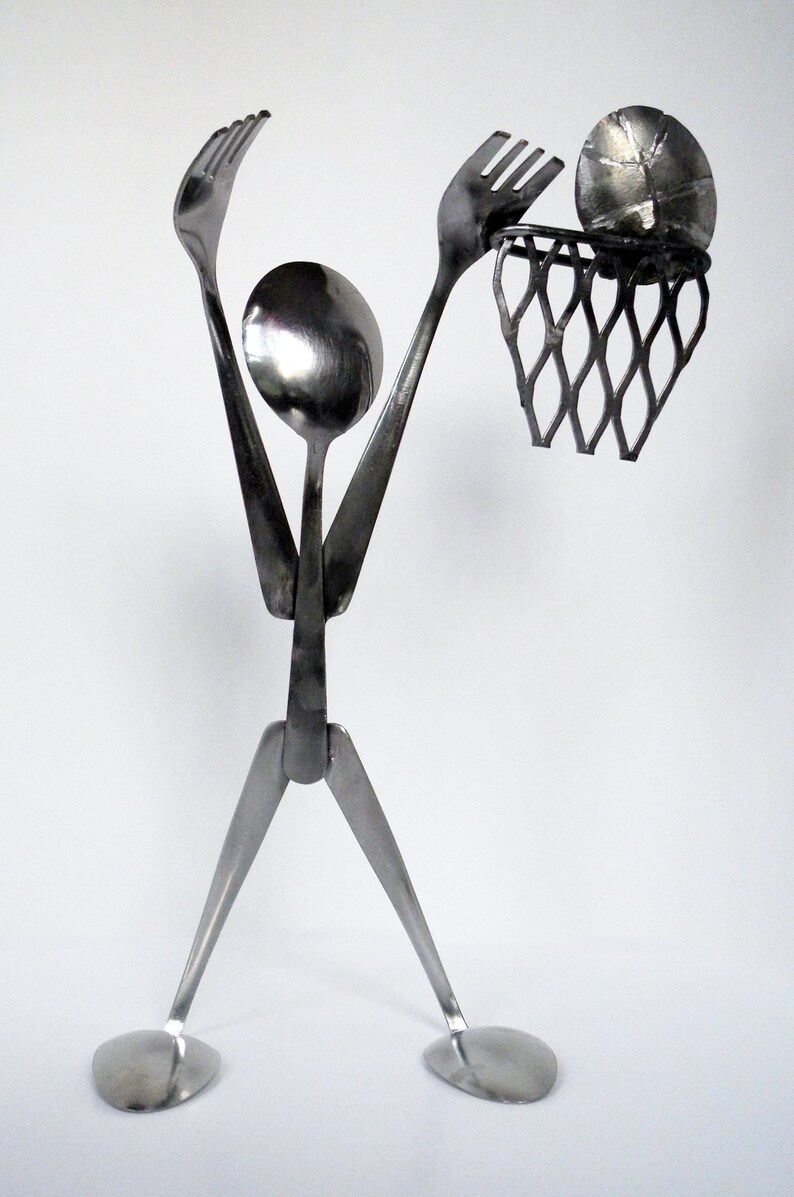 Fork Spoon Welded Basketball Player Etsy