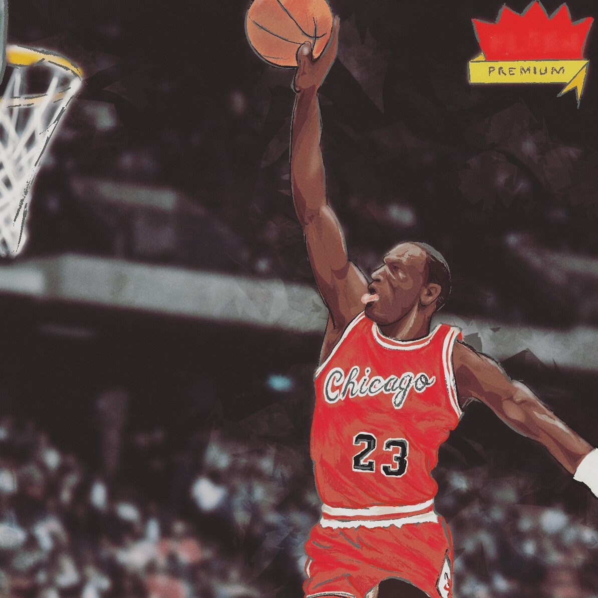 MICHAEL JORDAN Art Sticker Rookie Card Fleer inspired 1986 Etsy