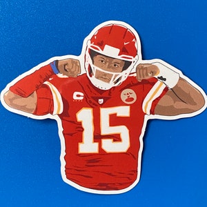 PATRICK MAHOMES Kansas City Chiefs Super Bowl Flex Sticker Weatherproof Vinyl Hydroflask Decal