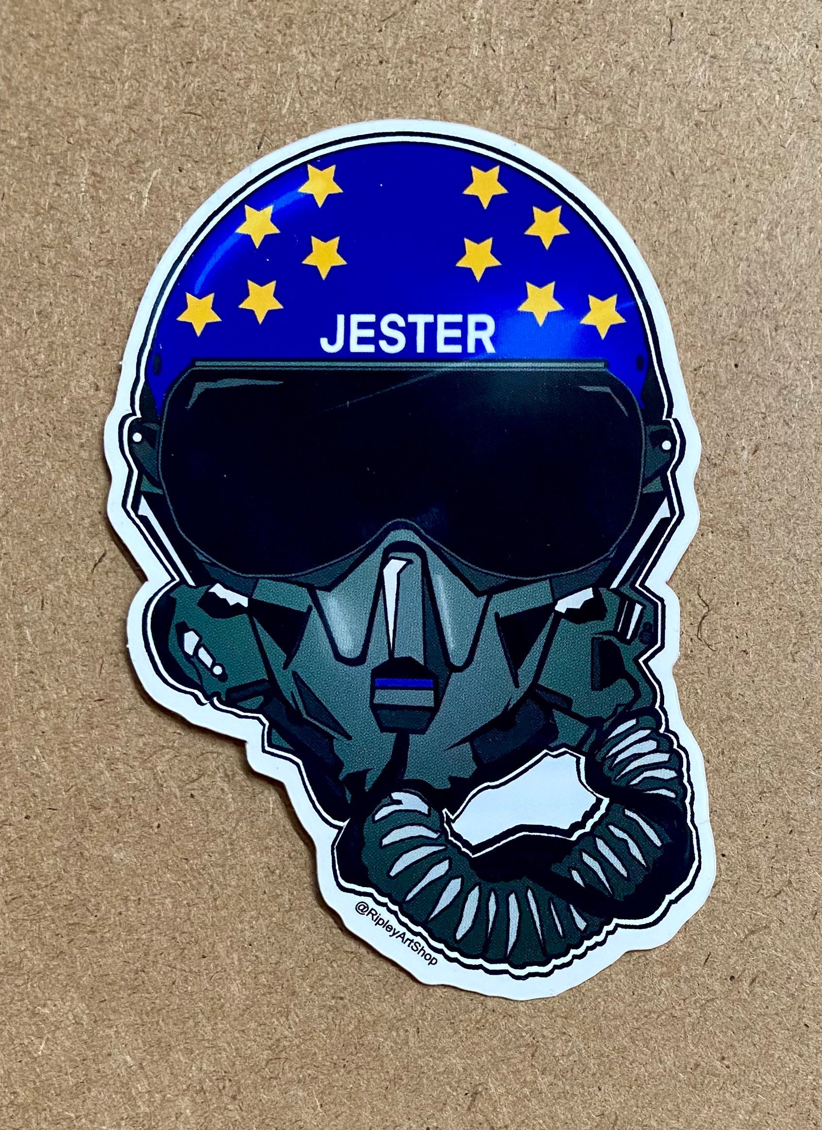 Top Gun JESTER Custom Diecut vinyl STICKER decal for laptop, car