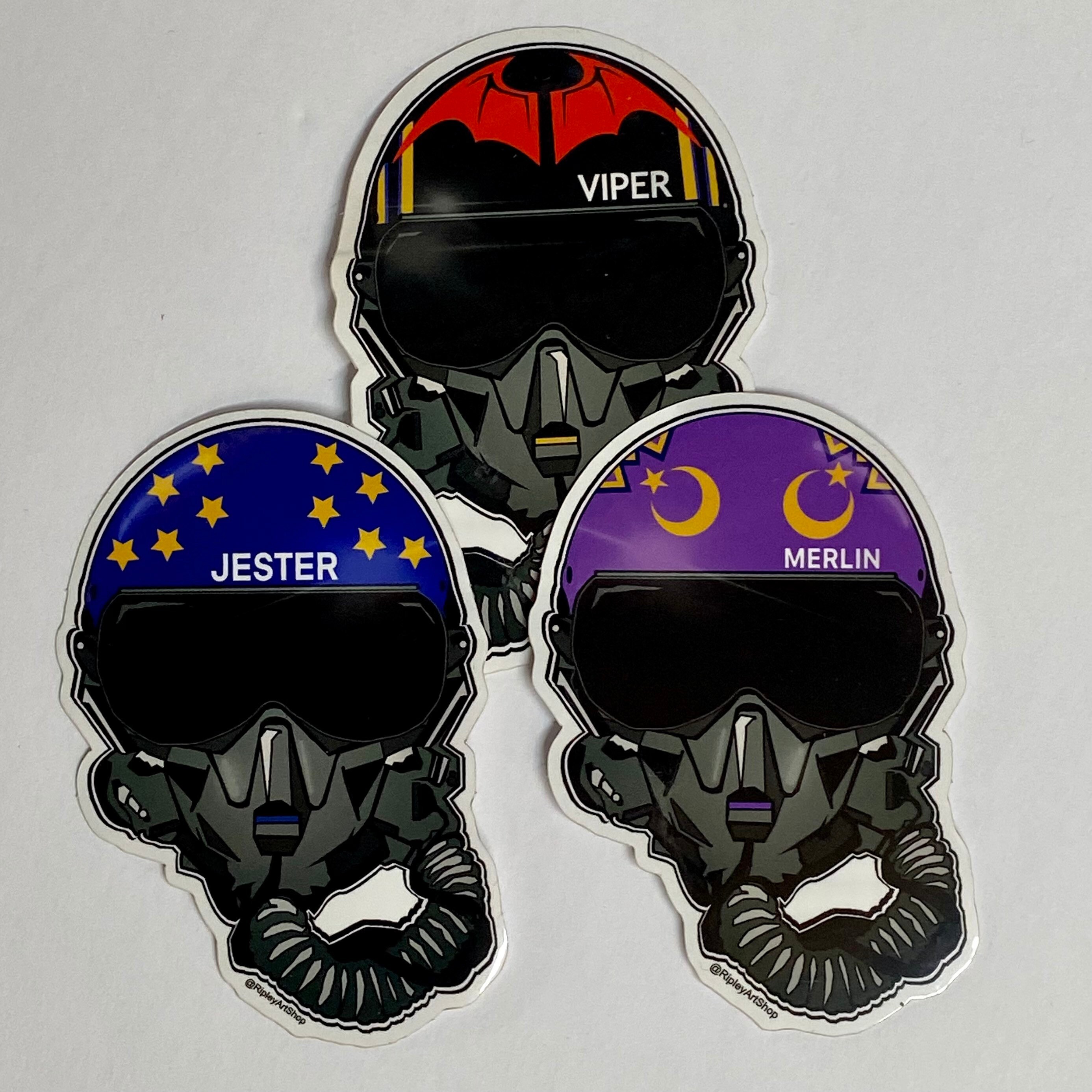 Top Gun JESTER Custom Diecut Vinyl STICKER Decal for Laptop Etsy UK