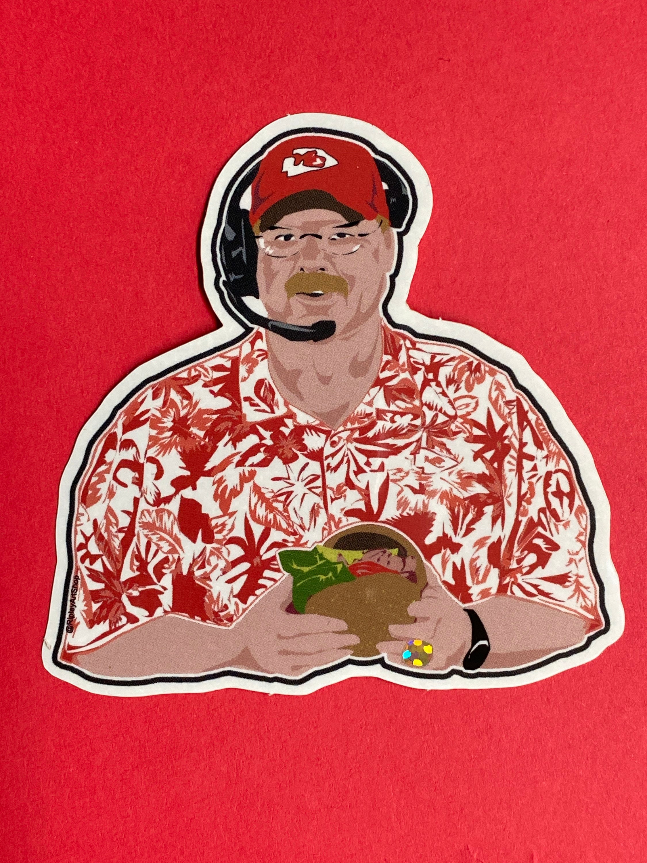 Andy Reid VINYL DECAL Kansas City Chiefs bumper sticker KC football Andy Reid VINYL DECAL Kansas City Chiefs bumper sticker KC football