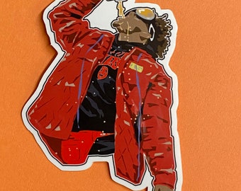 PATRICK MAHOMES (Parade Chug) Kansas City Chiefs sticker Weatherproof Vinyl Hydroflask Decal