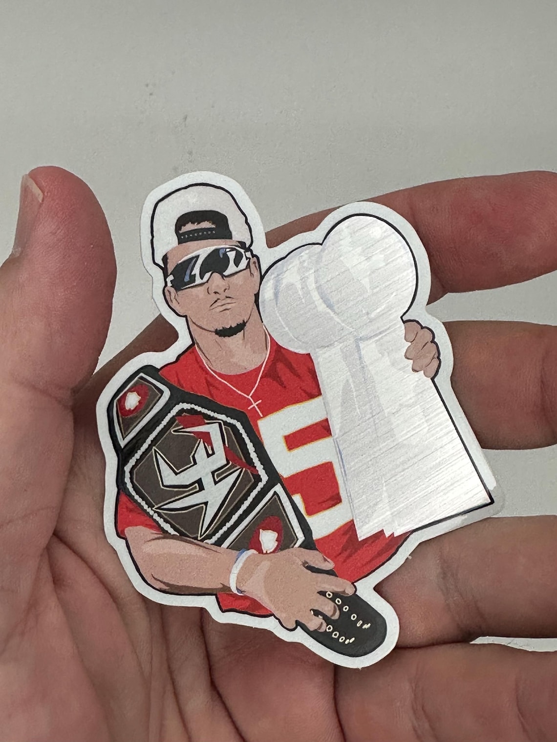PATRICK MAHOMES “trophy Time” Kansas City Chiefs Sticker Weatherproof ...