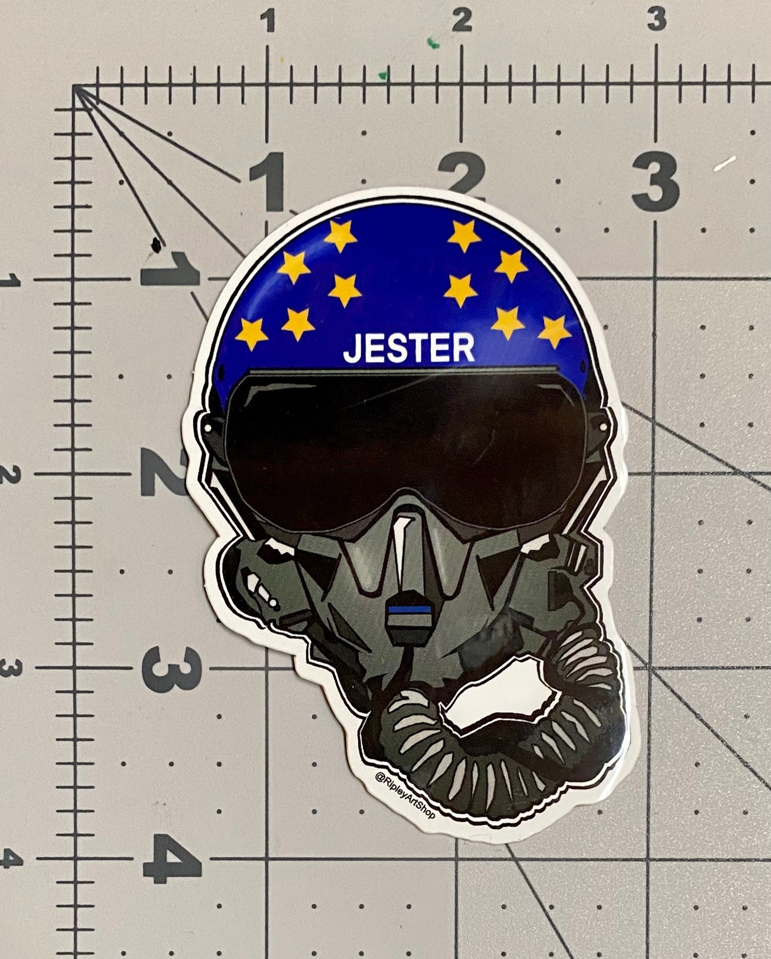 Top Gun JESTER Custom Diecut vinyl STICKER decal for laptop Etsy