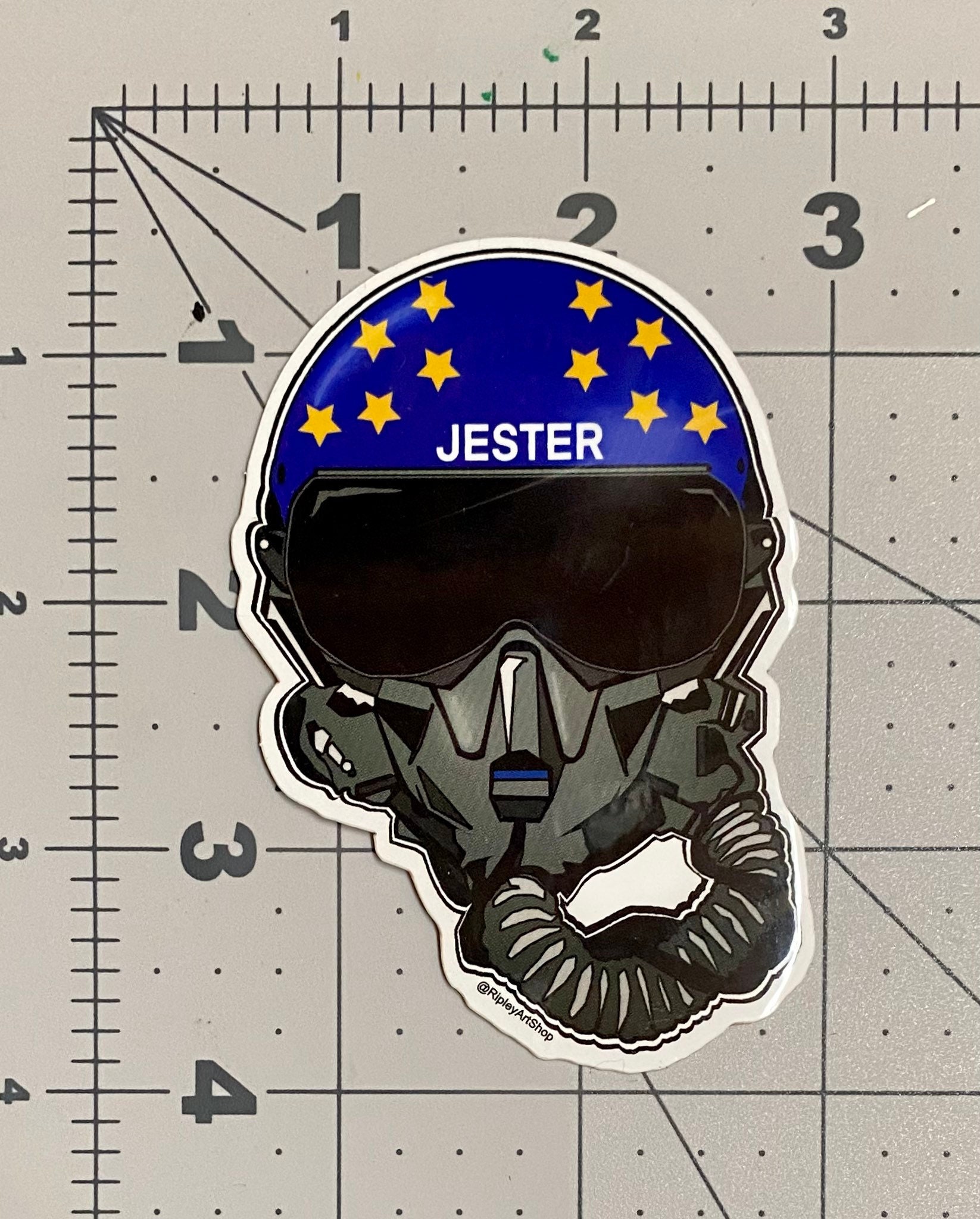 Top Gun JESTER Custom Diecut Vinyl STICKER Decal for Laptop Etsy UK