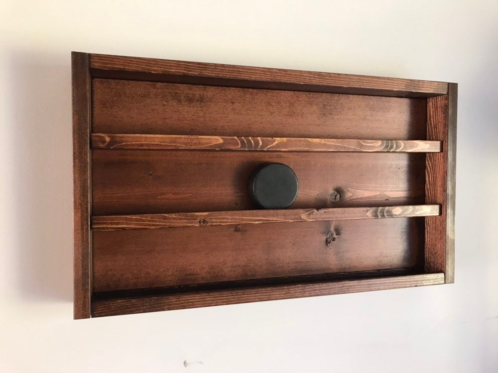Hockey Puck Display and Storage Shelf: sizes 6 pucks to 36 pucks