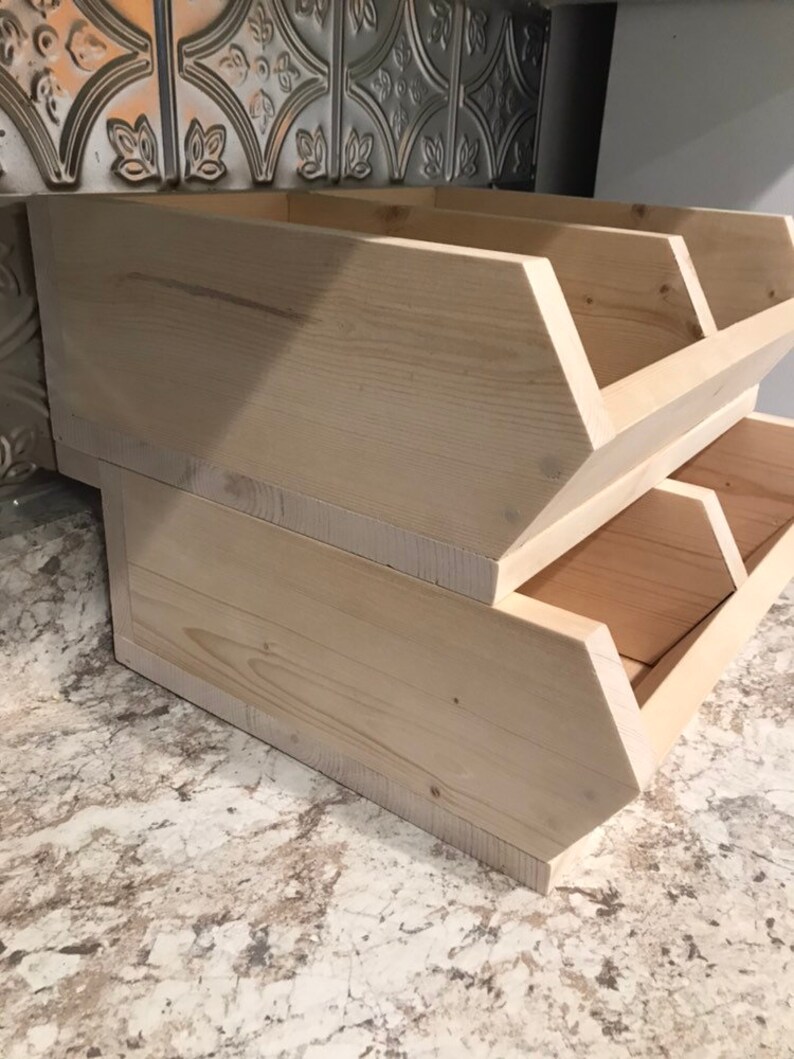 Stackable Wooden Storage Bins Etsy