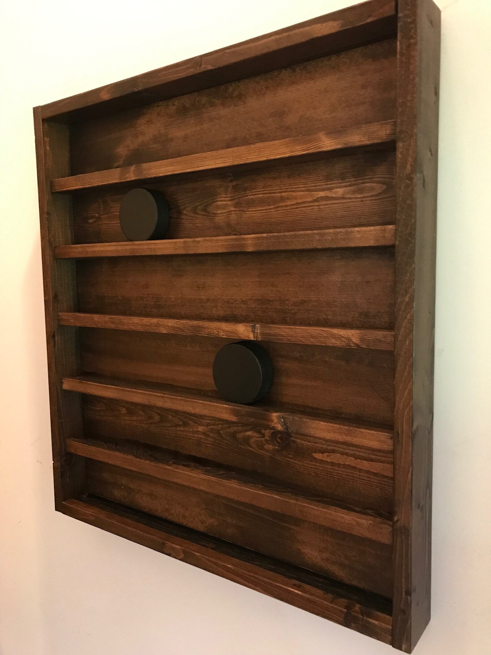 Hockey Puck Display and Storage Shelf sizes 6 pucks to 36 Etsy