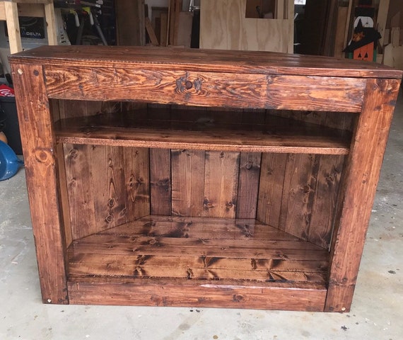 Rustic Corner Tv Stand Etsy