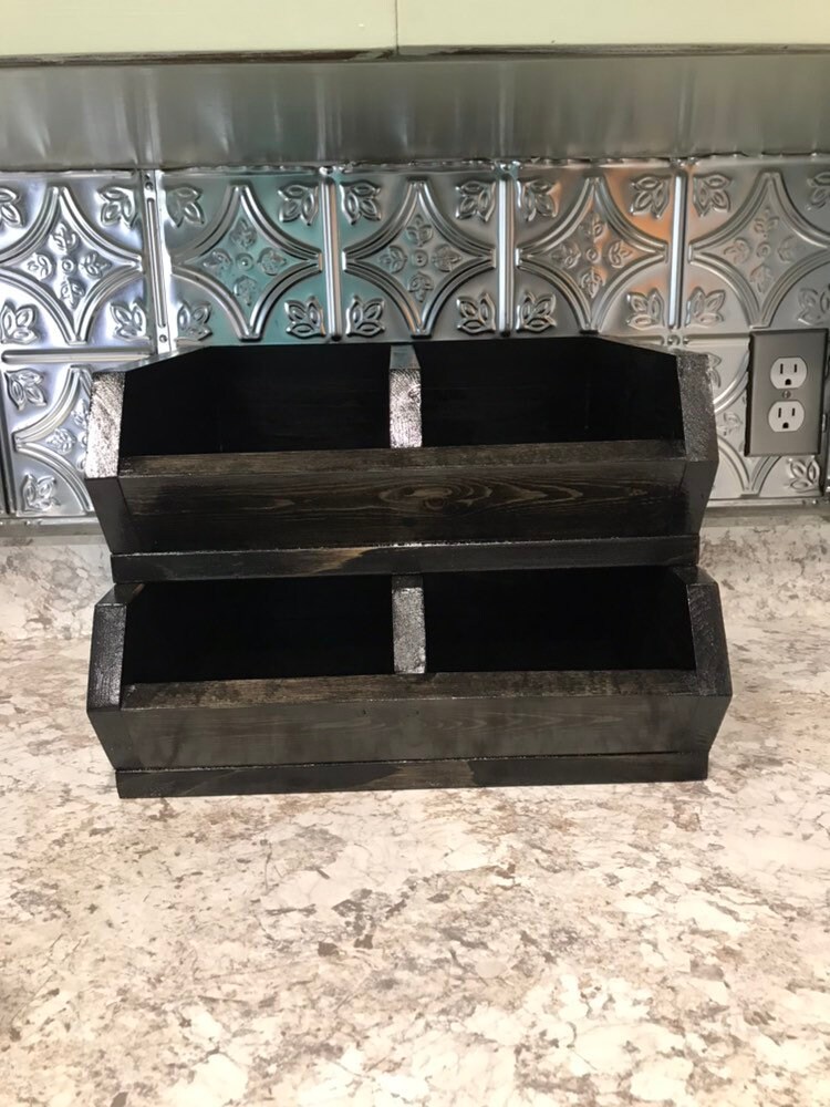 Stackable Wooden Storage Bins Etsy