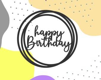 Download Cake Topper Vector Etsy