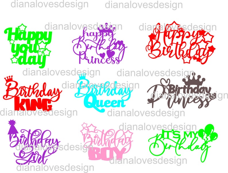Cake Topper Svg Svg File For Cricut And Silhouette Cake Topper Vector It S My Birthday Svg Princess Cake Topper Svg Happy Birthday Svg Craft Supplies Tools Stamping Deshpandefoundationindia Org