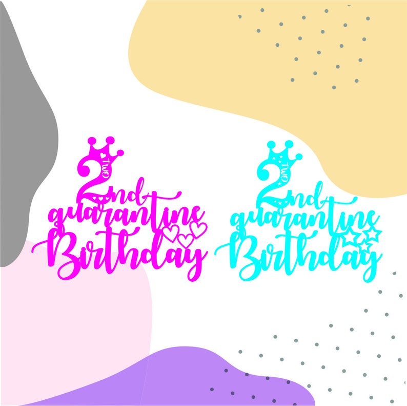 Download 2nd quarantine birthday svg 2nd Birthday SVG quarantive | Etsy