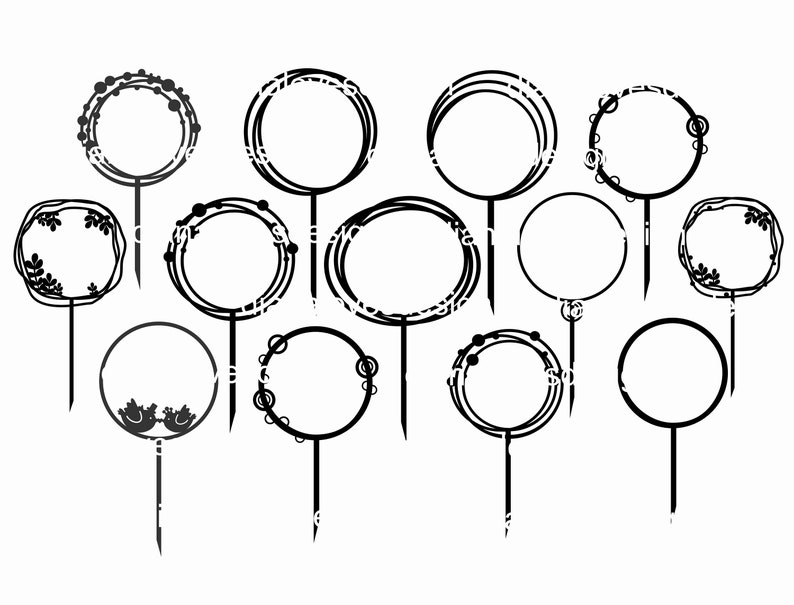 Download Cake topper svg happy birthday svg cake topper set svg | Etsy