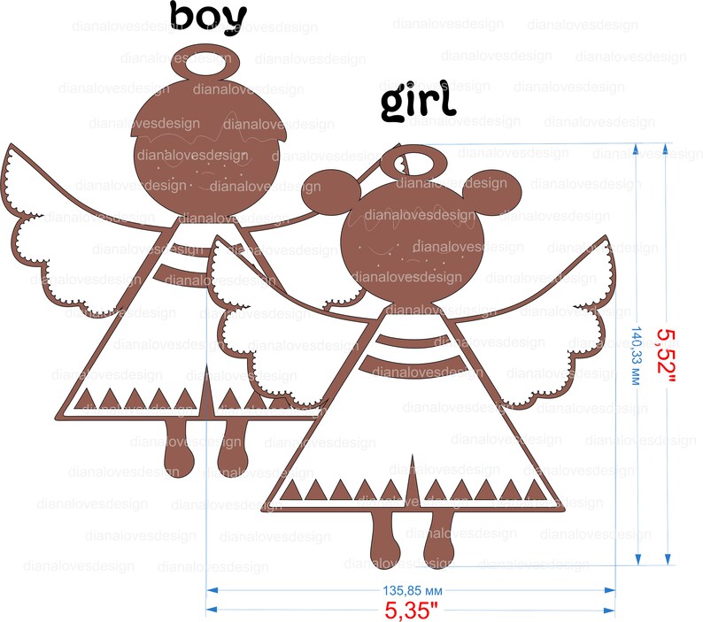 Download Christmas wood angel svg files for glowforge layered | Etsy