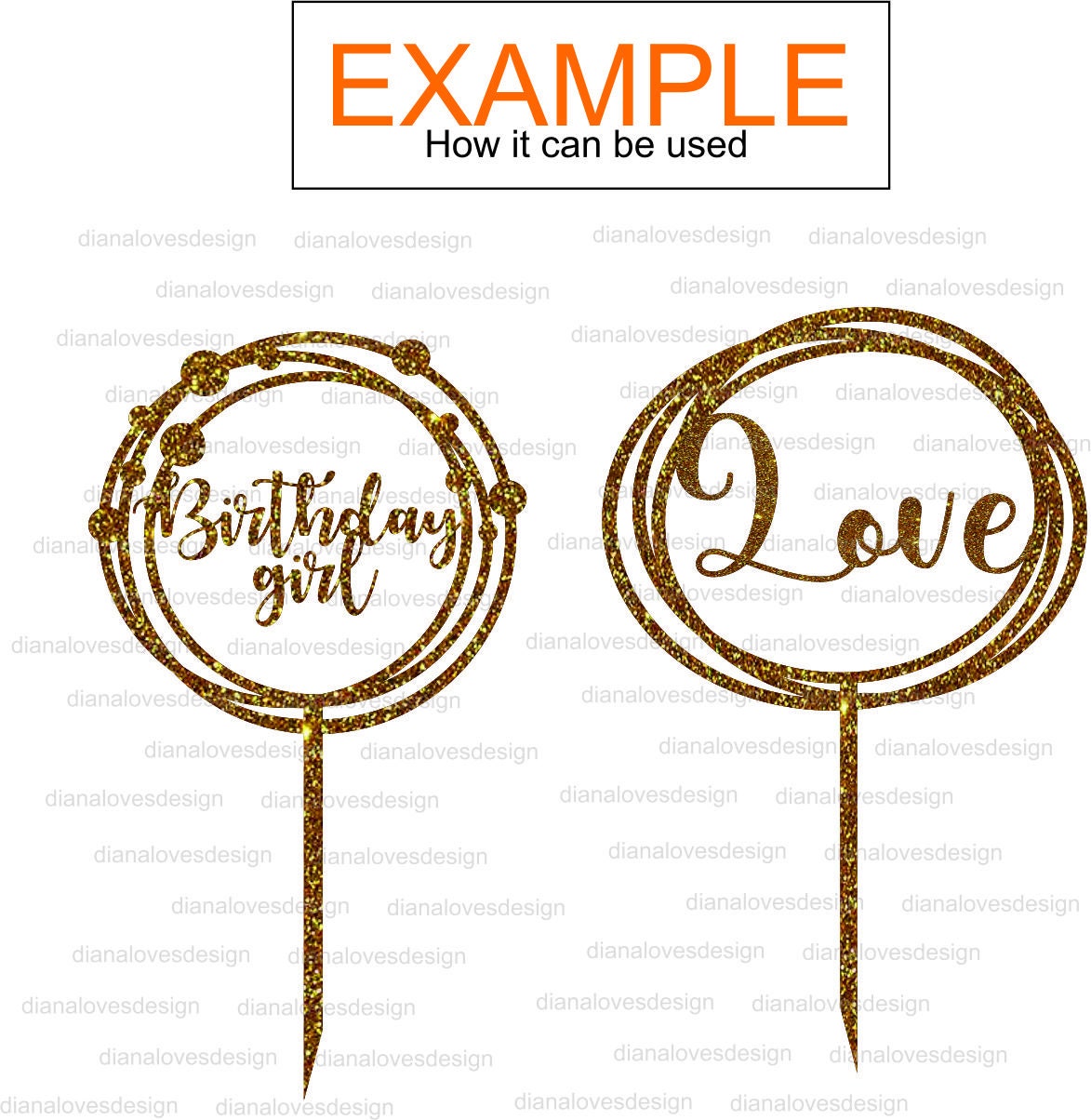 Circle Cake Topper SVG