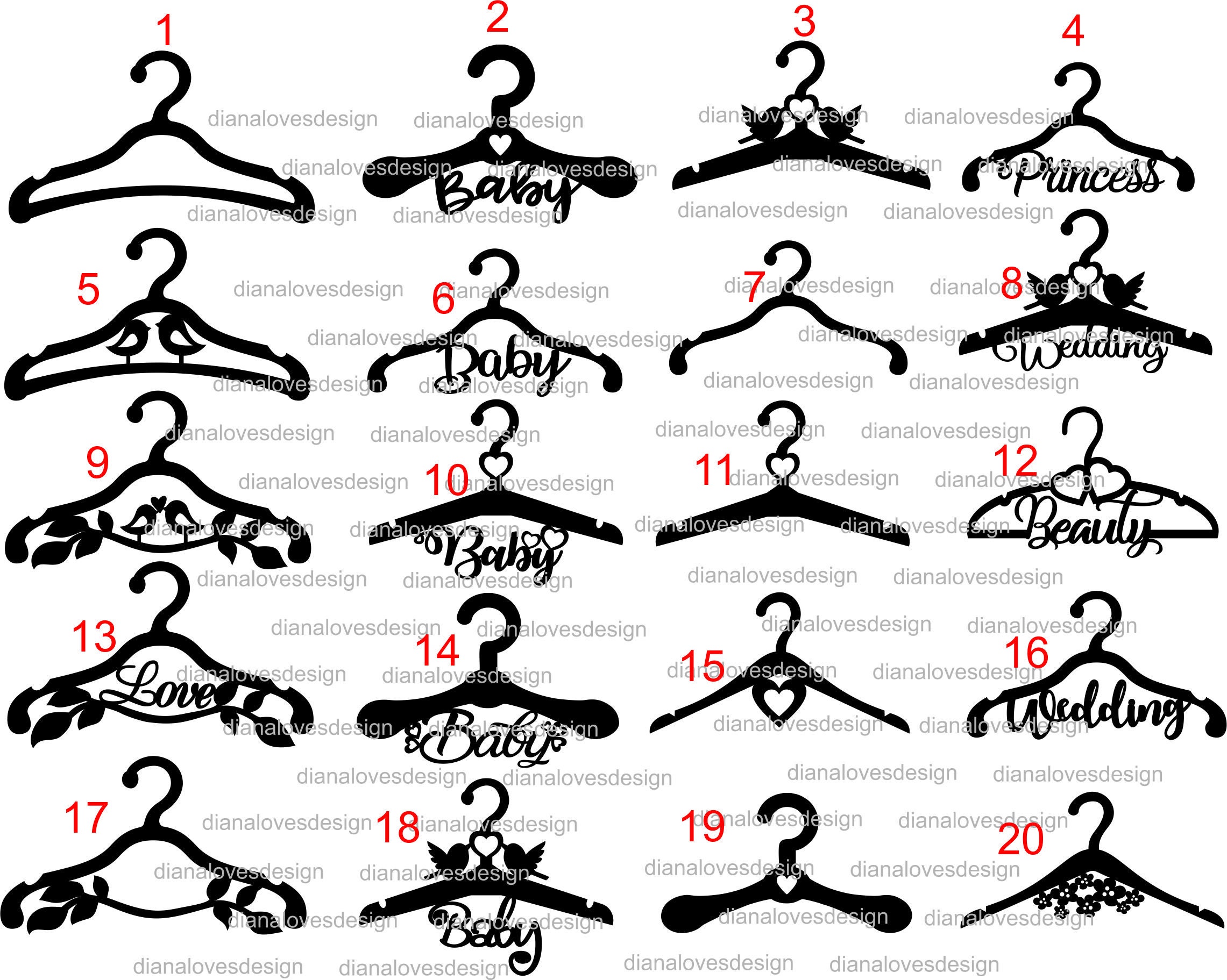 Baby hangers svg set hangers svg clothes hanger svg Etsy