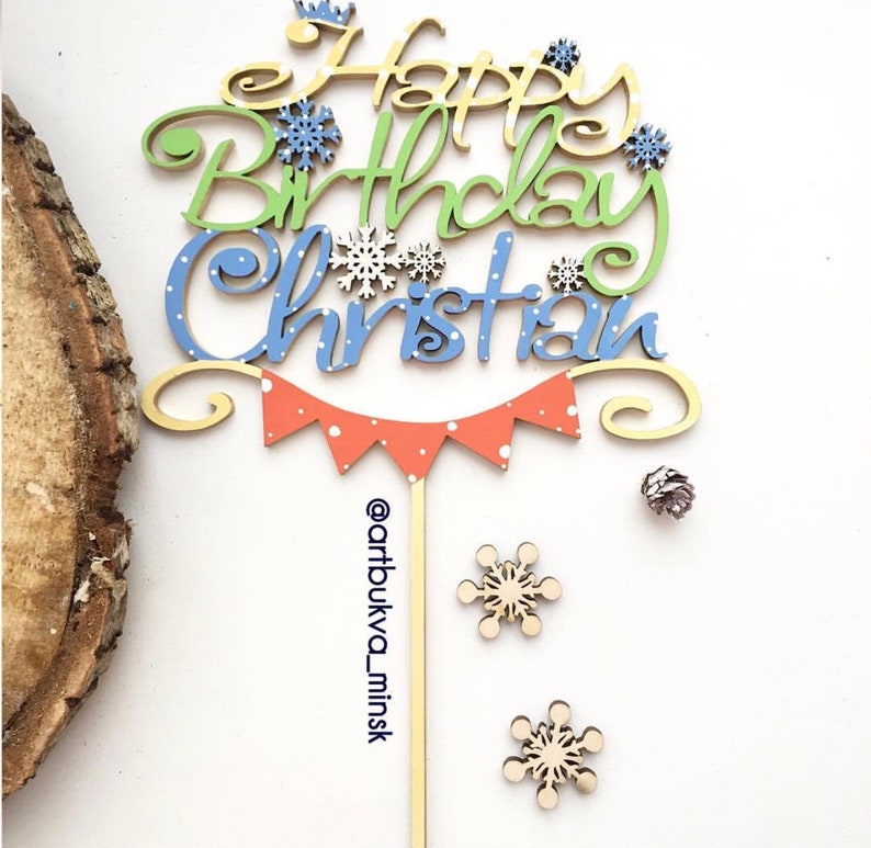 Download Cake topper svg happy birthday svg cake topper vector cake ...