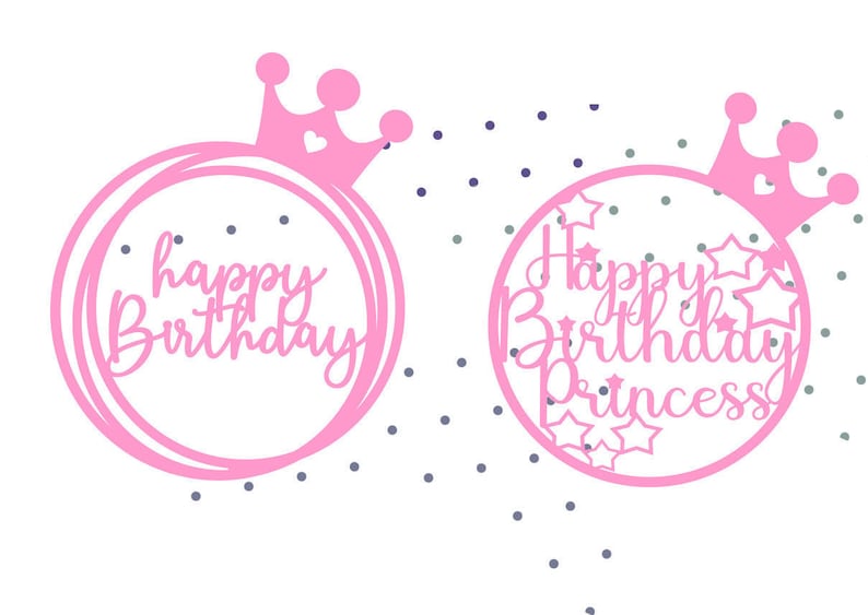 Download Happy birthday princess svg cake topper svg cake topper svg | Etsy