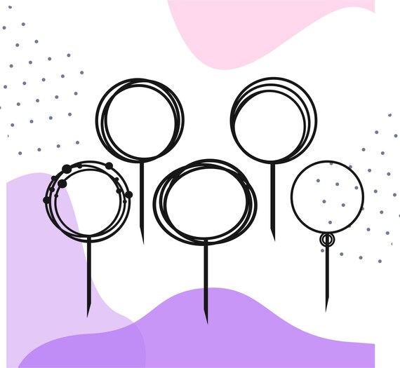 Download Circle Frame Svg Cake Topper Svg Happy Birthday Svg Cake Etsy