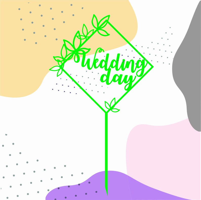 wedding cake decoration png wedding sign wedding day svg cake topper laser cut file svg wreath cake topper boho wedding cake topper