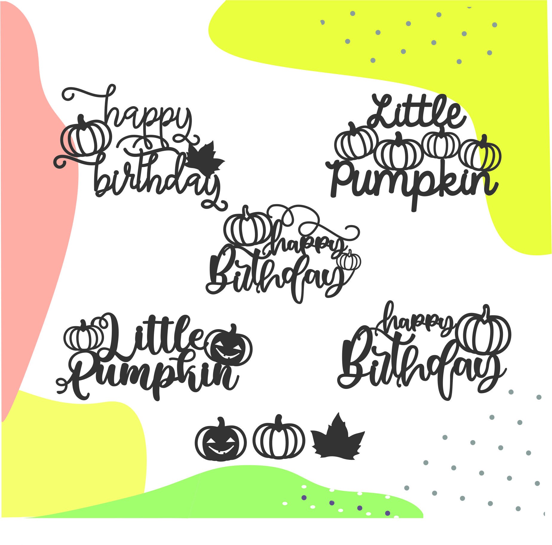 Download Cake Topper Svg Pumpkin Little Pumpkin Svg Files For Cricut Etsy