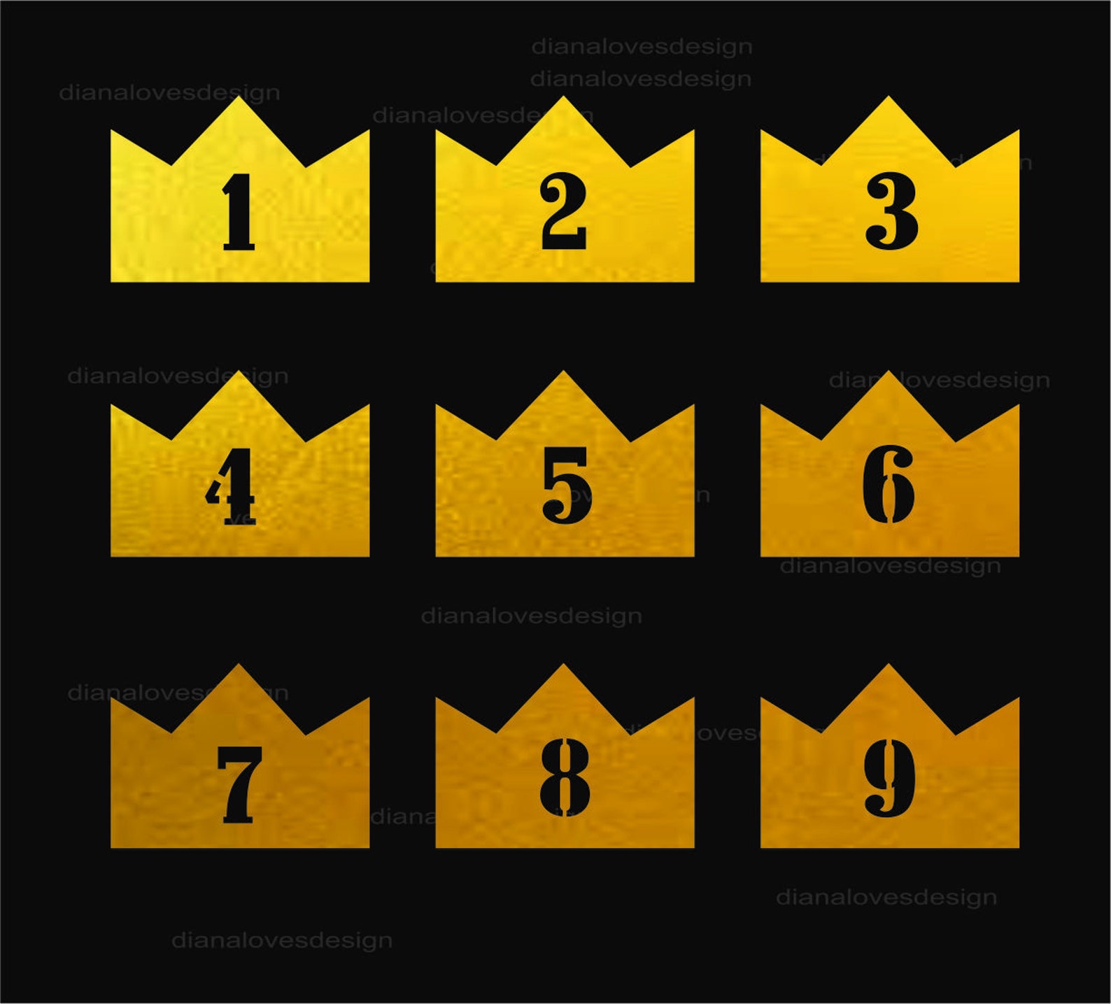 Download Crown cake topper svg number cake topper birthday svg | Etsy