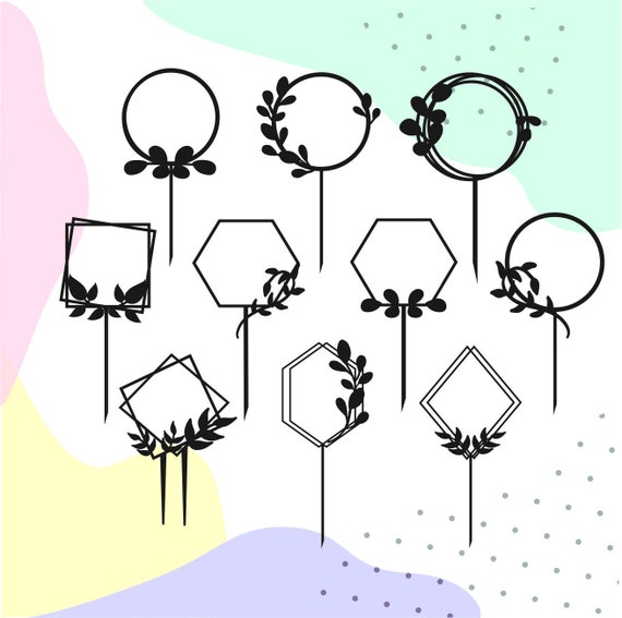 Download Cake Topper Svg Birthday Svg Cake Topper For Cnc Cake Etsy