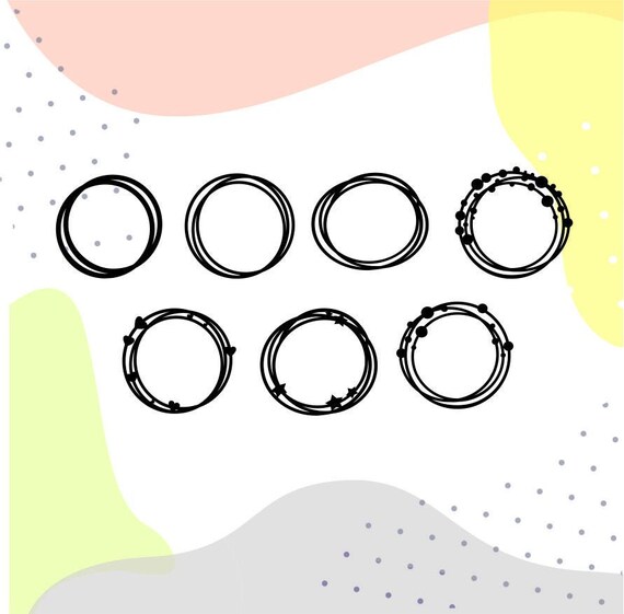 Download Ccake Topper Svg Circle Frame Svg Happy Birthday Svg Etsy