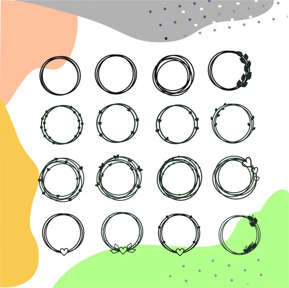 Download Wedding Frame Svg Cake Topper Svg Files For Cricut Happy Birthday Svg Cake Topper Frame Svg Monogram Frame Svg Floral Circle Svg Home Hobby Craft Supplies Tools Vadel Com