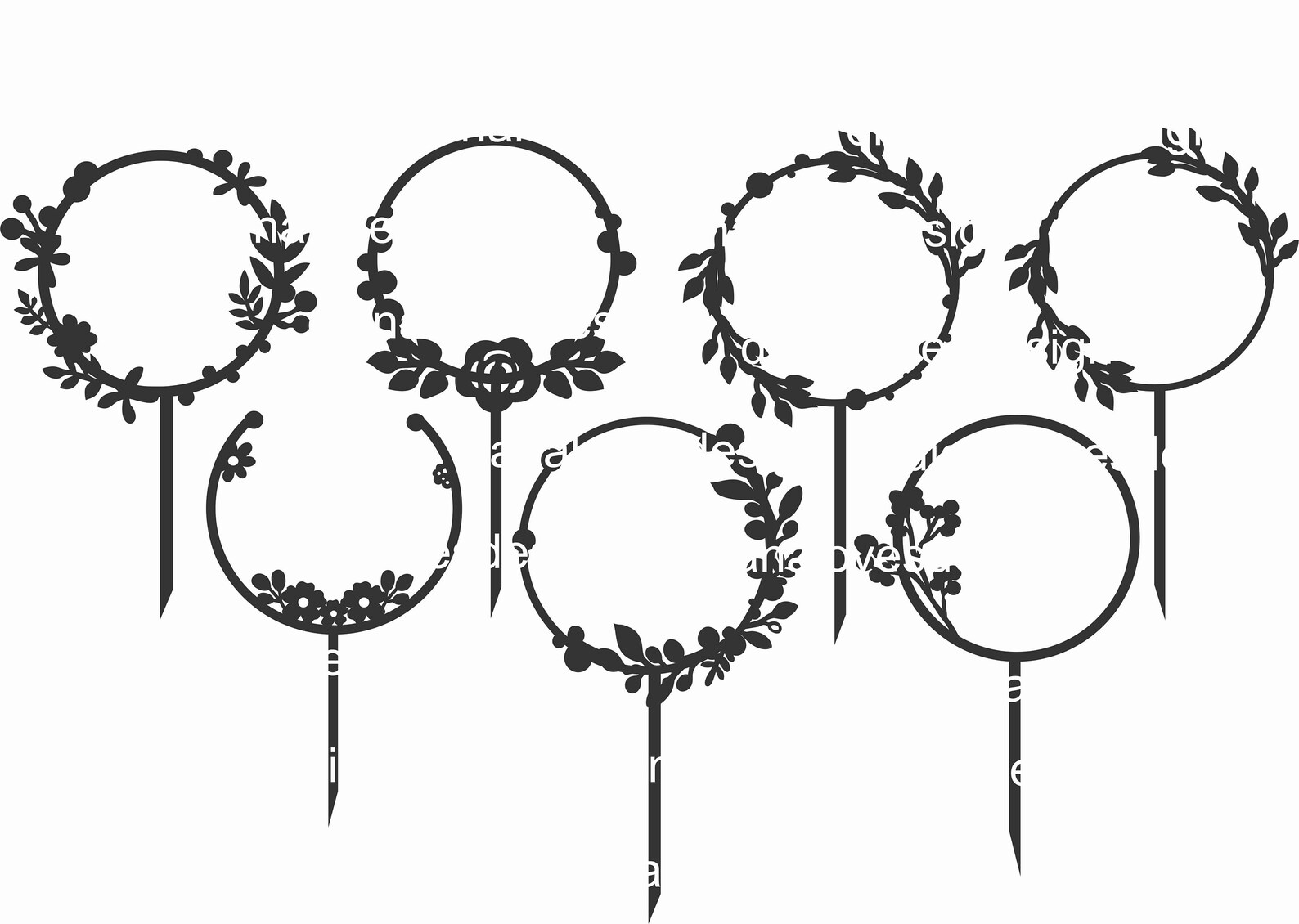 Cake Topper Frame Svg Happy Birthday Svg Cake Topper for | Etsy Denmark