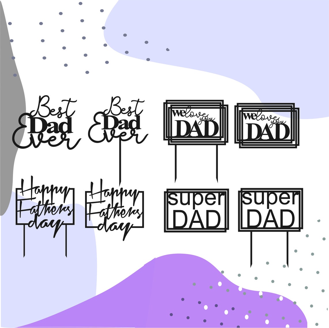 Download Fathers day cake topper svg best dad ever svg super dad svg | Etsy