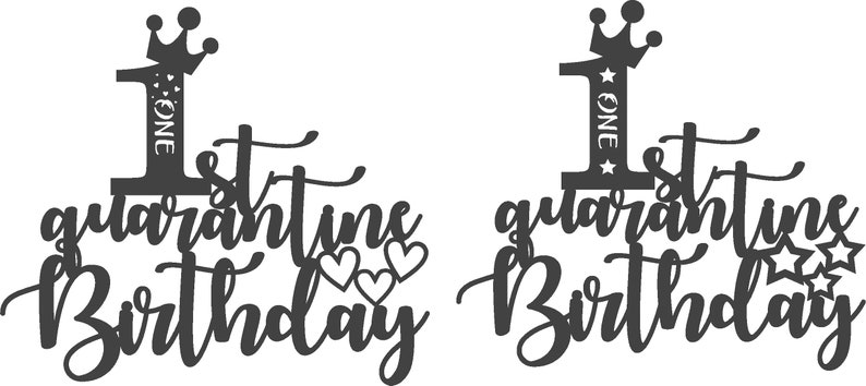Download First quarantine birthday svg first birthday svg 1st | Etsy