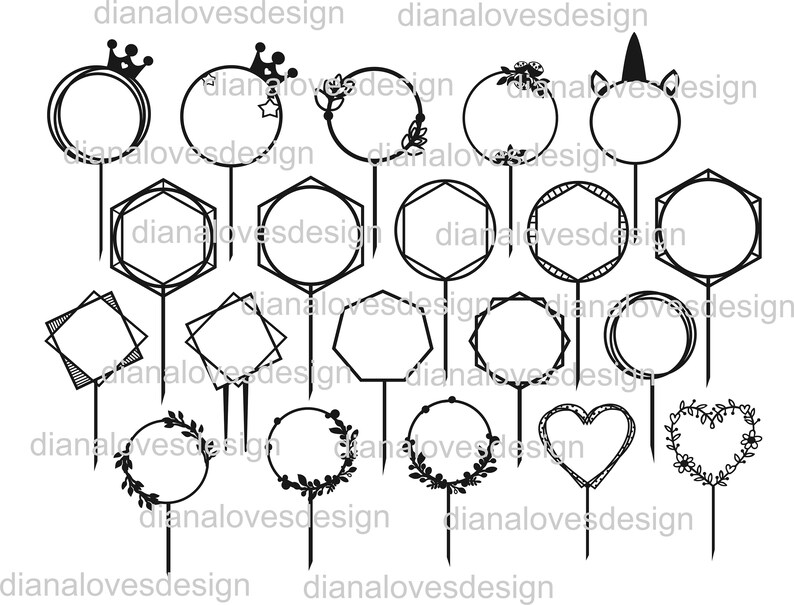 Free Free Cake Topper Circle Svg 893 SVG PNG EPS DXF File