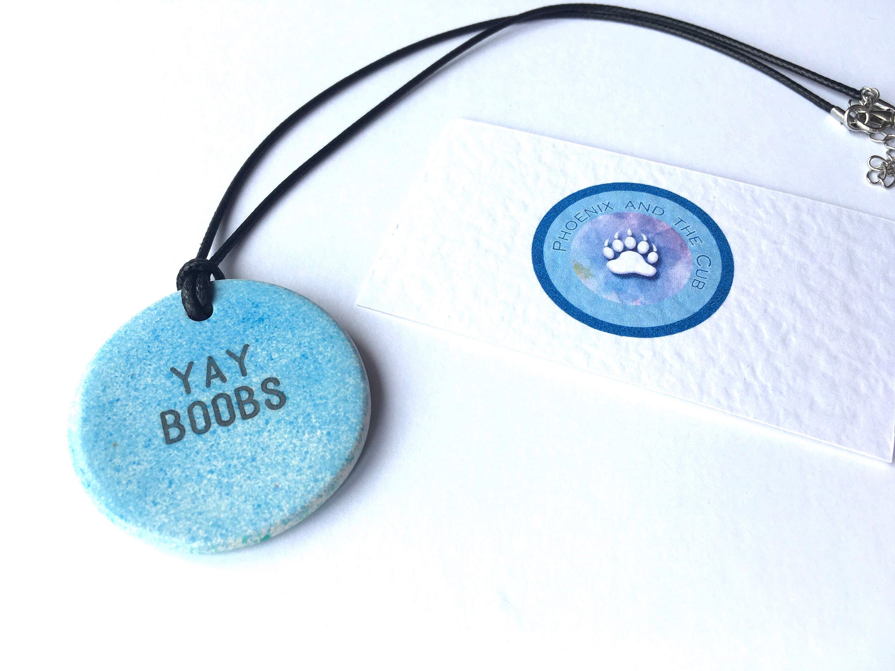 Breastfeeding present new mum gift ceramics yay boobs necklace Etsy