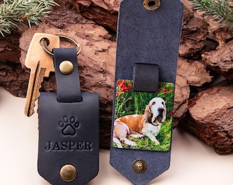 Dog Memorial Keychain, Custom Pet Loss Picture Keychain Gift, Dog Memorial Gift, Dog Passing Away Remembrance Gift