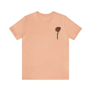 Pop Art Red Rose Unisex Jersey Short Sleeve Tee
