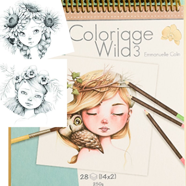 Avenue Mandarine Coloriage Wild 3 By Emmanuelle Colin Coloring  Etsy