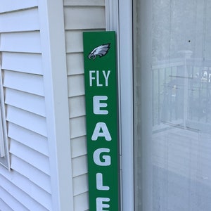 Philadelphia Eagles porch sign - fly eagles fly outdoor decor - NFL Football welcome sign - game day yard art - Eagles fan gift