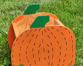 fall mum Pumpkin planter