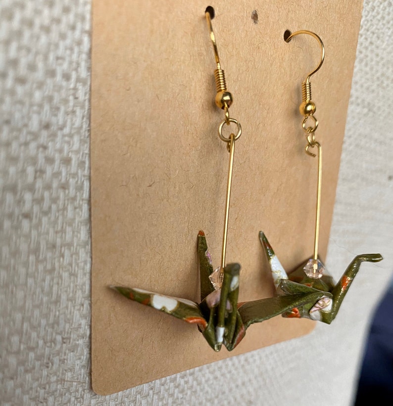 Origami Crane Earrings