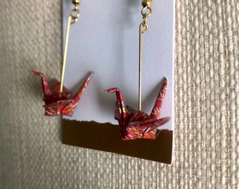 Origami Crane Earrings