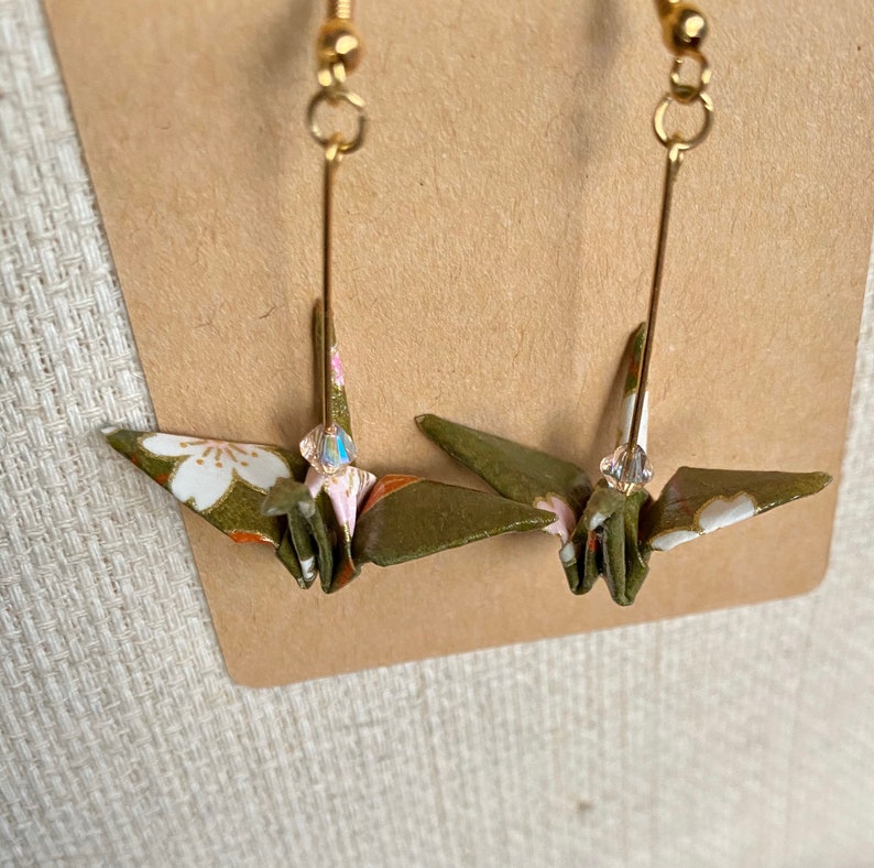 Origami Crane Earrings
