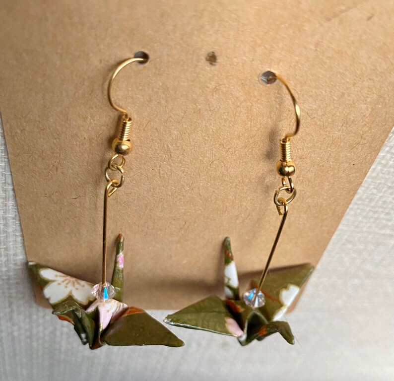 Origami Crane Earrings