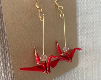 Origami Crane Earrings