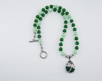 Collar de libélula; Cuentas de la República Checa; Collar de cuentas