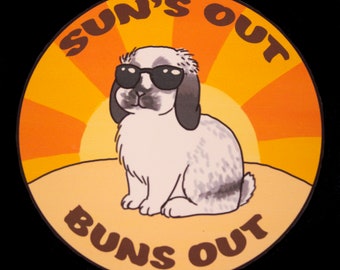 Suns Out, Buns Out Sticker