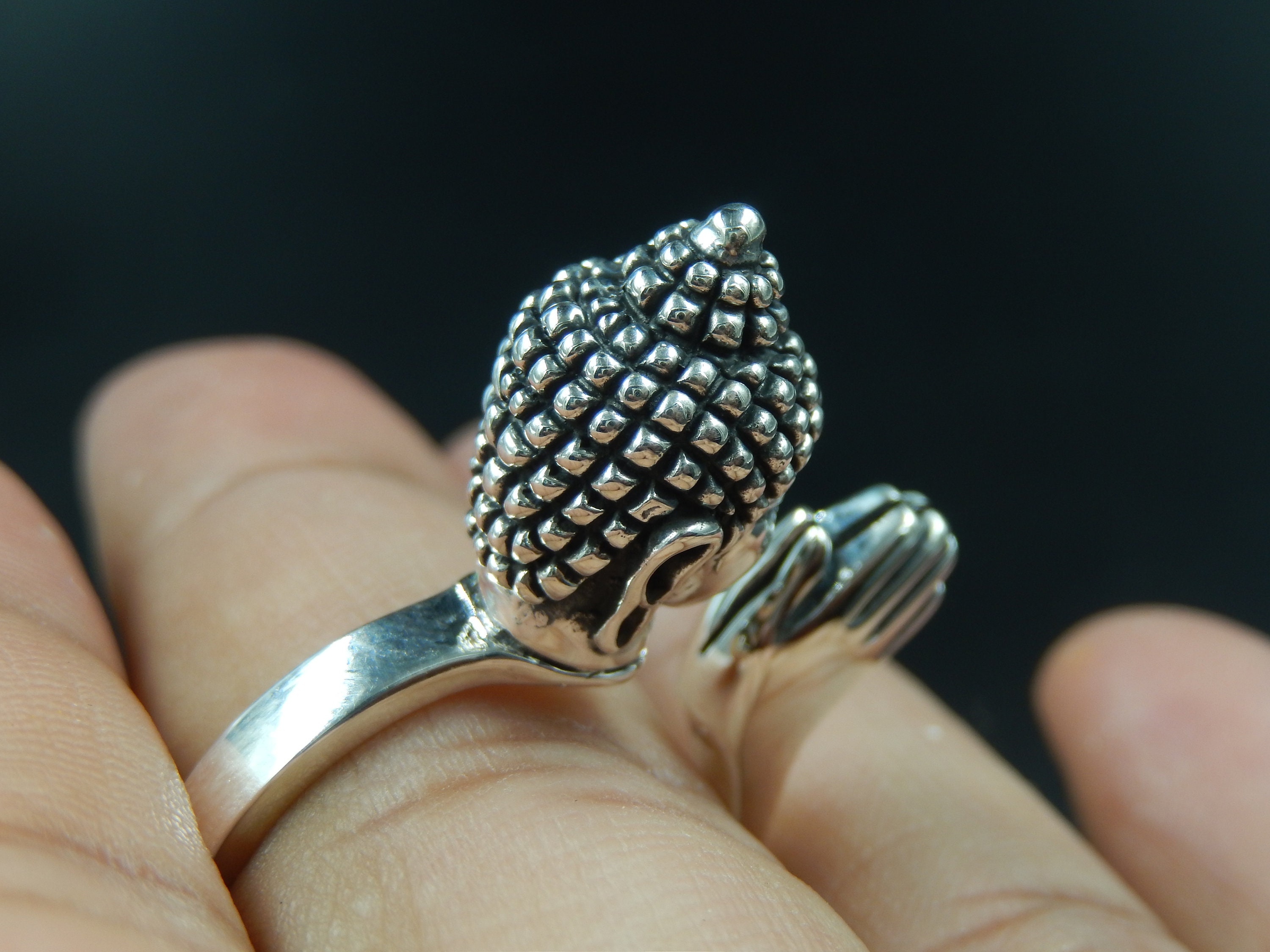 Hand Made Sterling Silver 925 Lord Buddha Ring - Etsy